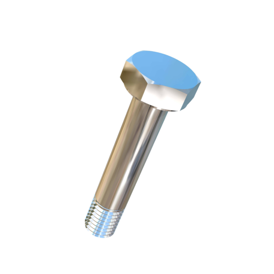 Titanium 1/4-28 X 1.3 UNF Allied Titanium Hex Head Bolt (No Dimple) with 1 inch unthreaded shank